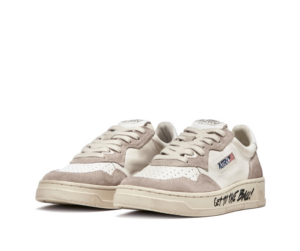 Giay Autry Medalist Low Leather Suede 'White' AULM-LD01