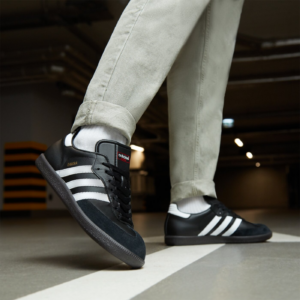 Giay Adidas Samba Leather 'Black White' 019000