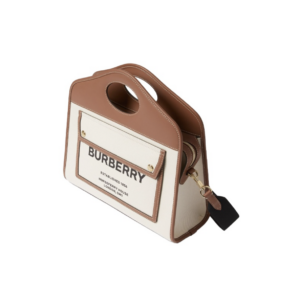 Tui Burberry Canvas Leather Small Pocket Tote 'Beige' 80367841