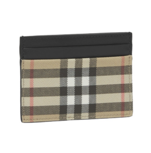 Vi Burberry Vintage Check Card Case 'Archive Beige' 80579451