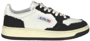 Giay Autry Medalist Low Goatskin 'White Black' AULW-CB02