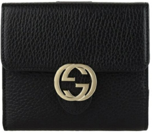 Vi Gucci Plain Leather Folding 'Black' 615525-CAO0G-1000