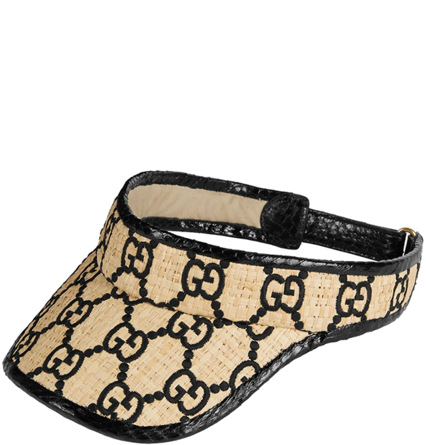 Mu Gucci Straw Sun Hat Cap 'Beige' 577902-3HH38-9260