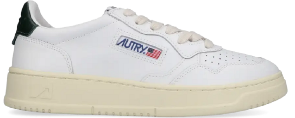Giày Autry Medalist Low Leather 'White Green' AULW-LL47