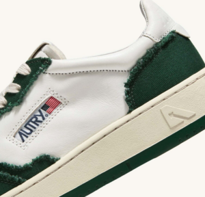 Giay Autry Medalist Low Goatskin Frayed 'White Eden' AULM-CB08