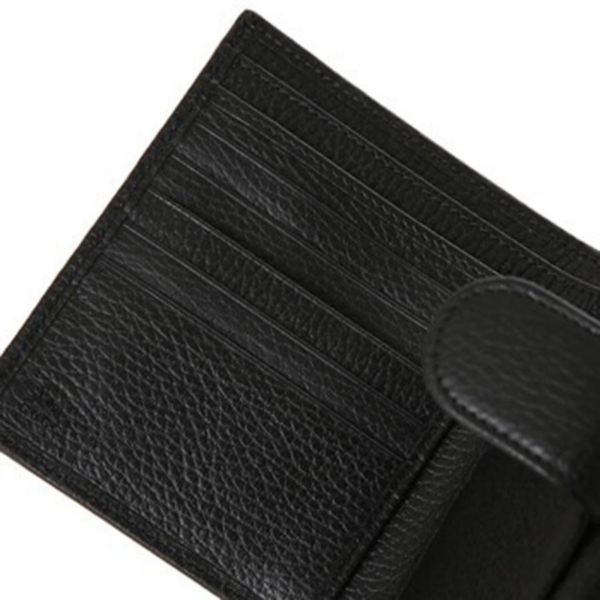Ví Gucci Plain Leather Folding 'Black' 615525-CAO0G-1000 - Hình ảnh 3