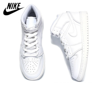 Giay Nike Jordan 1 Mid 'Triple White' 554725-136