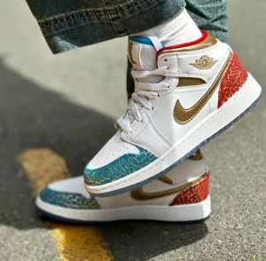 Giay Nike Air Jordan 1 Mid UNC To Chicago 'Blue' FB2212-100