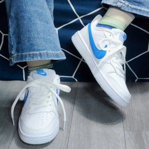 Giay Nike Court Borough Low 2 GS 'White Photo Balue' BQ5448-123