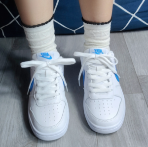 Giay Nike Court Borough Low 2 GS 'White Photo Balue' BQ5448-123