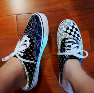 Giay Vans Authentic Mule 'Pattern Mix Dress Blues' VN0A54F76UW