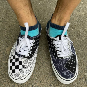 Giay Vans Authentic Mule 'Pattern Mix Dress Blues' VN0A54F76UW