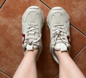 Giay MLB Big Ball Chunky 'Beige Red' 3ASHBCW3N-45WHS