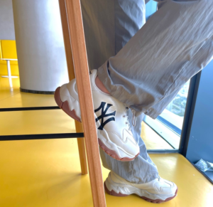 Giay MLB Big Ball Chunky Embo NY 'Beige' 3ASHBNA3N-50CRS