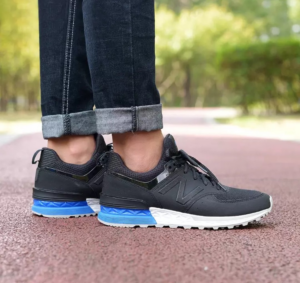 Giay New Balance 574 'Black White Blue' MS574SCS