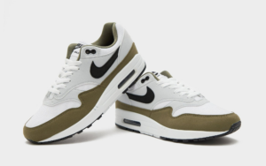 Giay Nike Air Max 1 'White Black Medium Olive' FD9082-102
