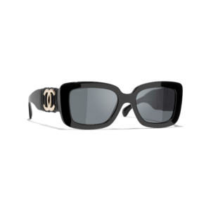 Kinh Channel Rectangle Sunglasses 'Black' A71480-X02123-S2214