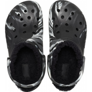 Dep Crocs Baya Lined Marbled Clog 'Black White' 208333-0C4