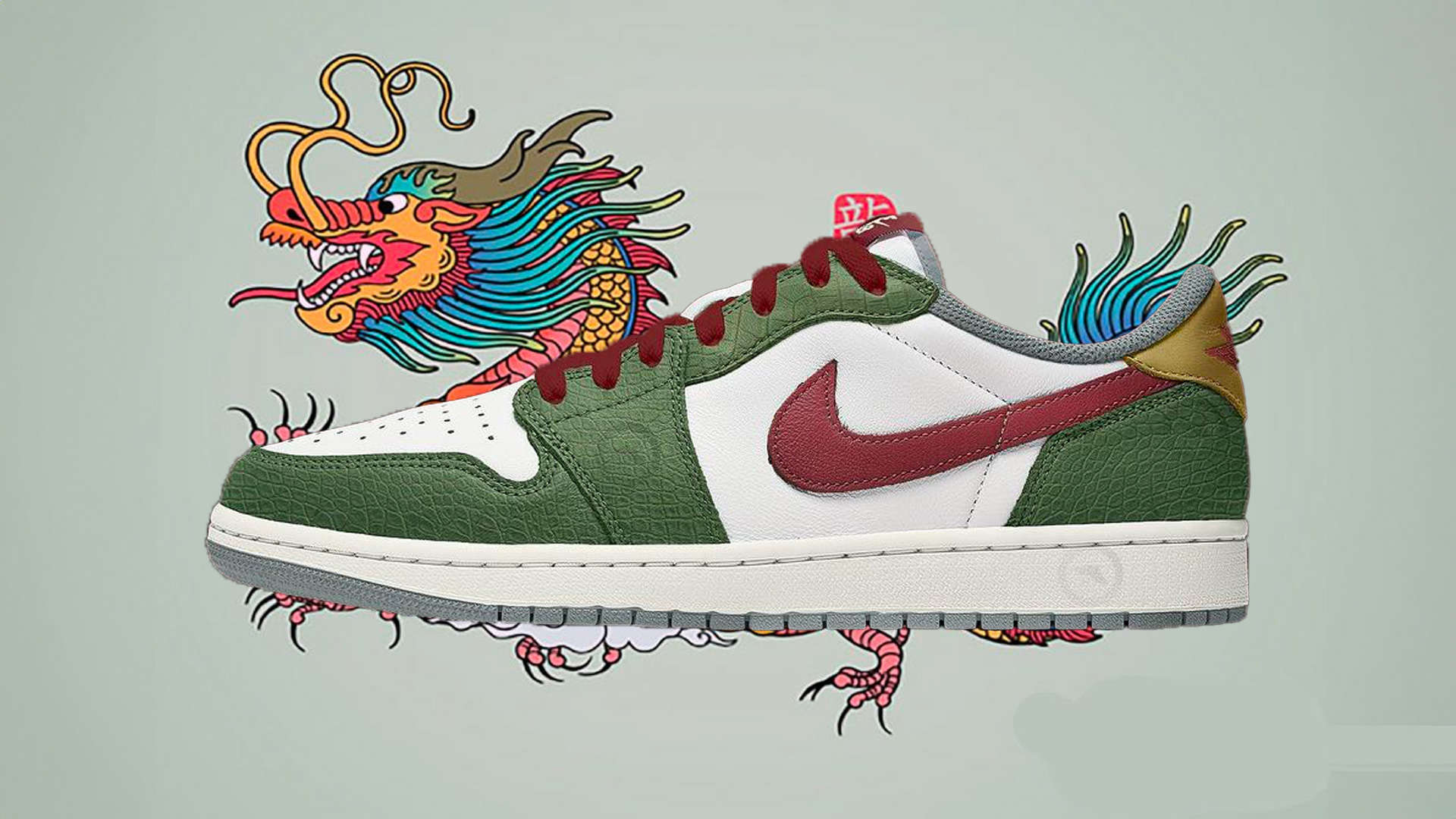 Jordan 1 Low Year Of The Dragon i Gi y Cho N m 2024 Authentic Shoes