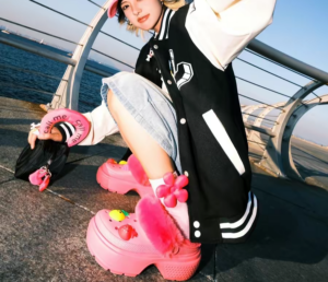 Dep Crocs Stomp Lined Clog 'Pink' 208546-6VZ