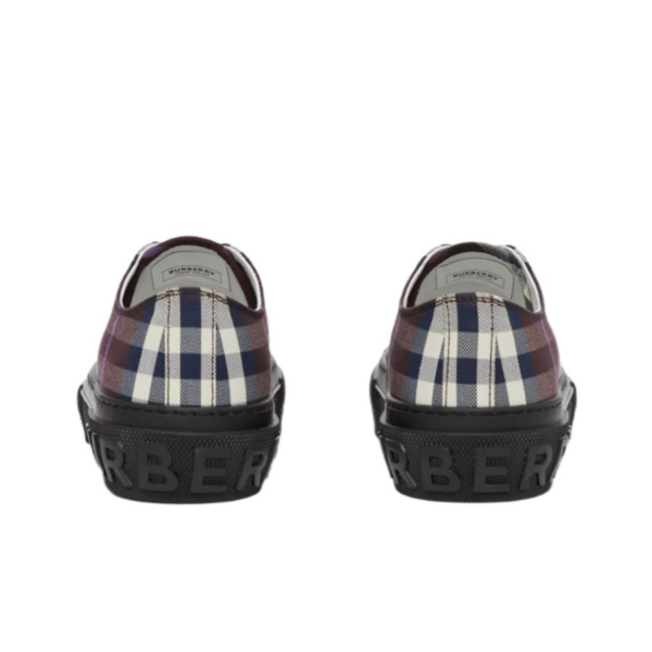 Giày Burberry Vintage Check Cotton 'Deep Maroon' 80576111 - Hình ảnh 4