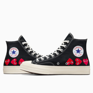 Giay Converse x Play Comme des Garcons Chuck 70 Hi 'Multi Heart Black' A08147C