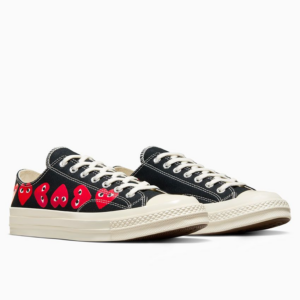 Giay Converse x Comme des Garcons Chuck 70 'Ox Multi Heart Black' A08149C