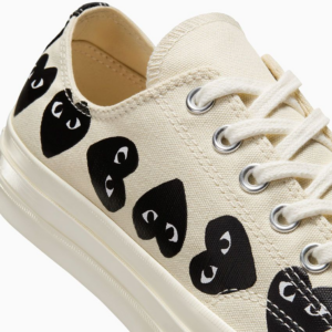 Giay Converse x Comme des Garcons Chuck 70 'Ox Multi Heart Egret' A08150C