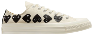 Giay Converse x Comme des Garcons Chuck 70 'Ox Multi Heart Egret' A08150C