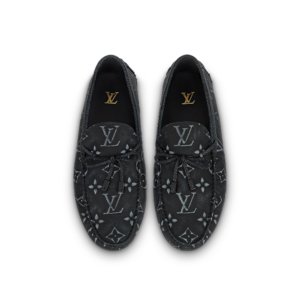Giay Louis Vuitton LV Driver Moccasin 'Black' 1AAS2L