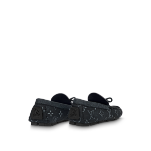 Giay Louis Vuitton LV Driver Moccasin 'Black' 1AAS2L