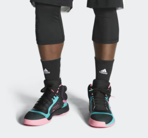 Giay Adidas Marquee Boost 'Black Shock Pink Aqua' EH2373