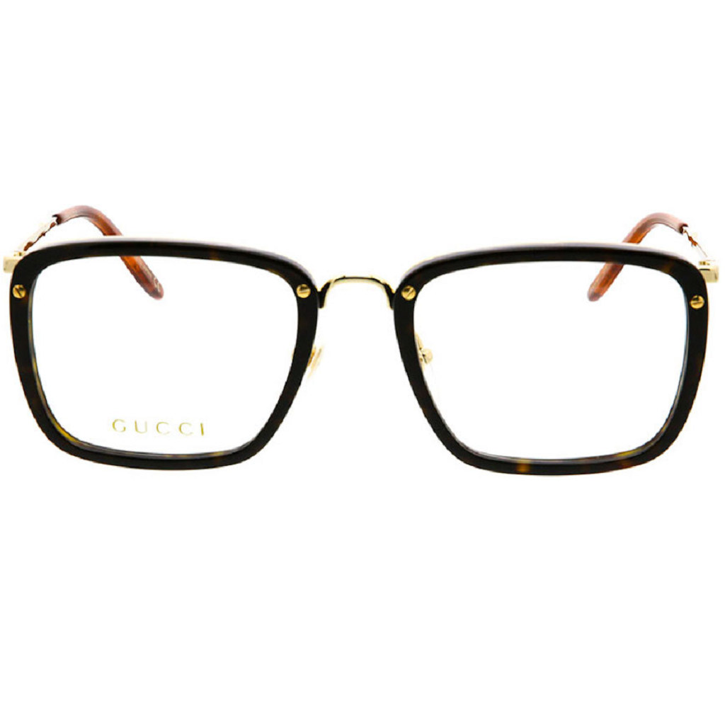 Kính Gucci Square Eyeglasses Havana Gold Gg0676o 004 Authentic Shoes 