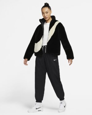 Ao Nike Sportswear Faux Fur Jacket 'Black' DO3792-010