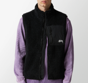 Ao Stussy Sherpa Reversible Vest 'Black' 118528