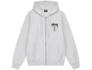 Ao Stussy World Tour Hoodie 'Ash Heather'