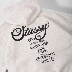 Ao Stussy World Tour Hoodie 'Ash Heather'