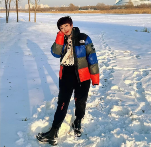 Ao The North Face Novelty Nuptse Down Jacket 'Multi' NJ1DL50J