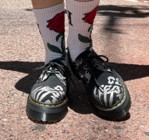 Giay Dr. Martens 1461 Animal Clash 'Black Grey' 27695001