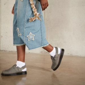 Giay Dr.Martens Jorge II Faux Mules 'Nickel Grey' 31386059