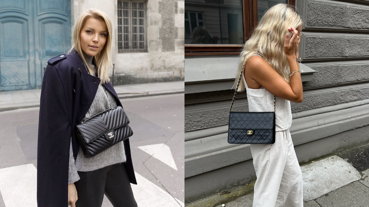 Van de nan giai ve tui xach: Chanel Chevron hay Diamond Quilting?