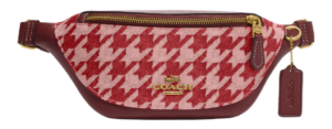 Tui Coach Houndstooth Mini Belt Hip 'Cherry Red' CJ711-B4VRY