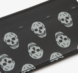 Vi Alexander Mcqueen Skull Card Holder 'Black' 602144-1AAGO-1095