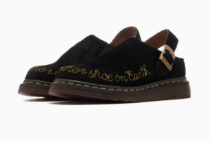 Giay Dr. Martens Isham Suede Mule 'Black' 31092001