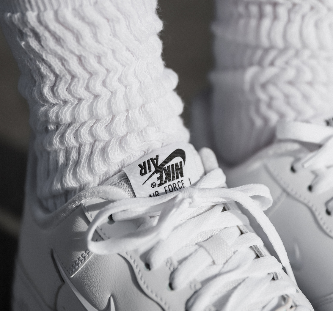 white socks with air force ones