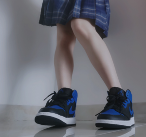 Giay Nike Air Jordan 1 Mid 'Black Royal' 554725-068