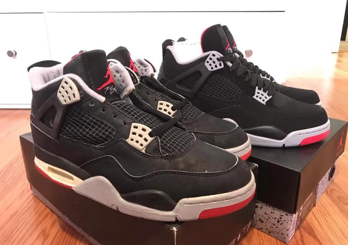 Hinh anh 2: Tat ca cac phien ban cua doi giay huyen thoai Air Jordan 4 "Bred"