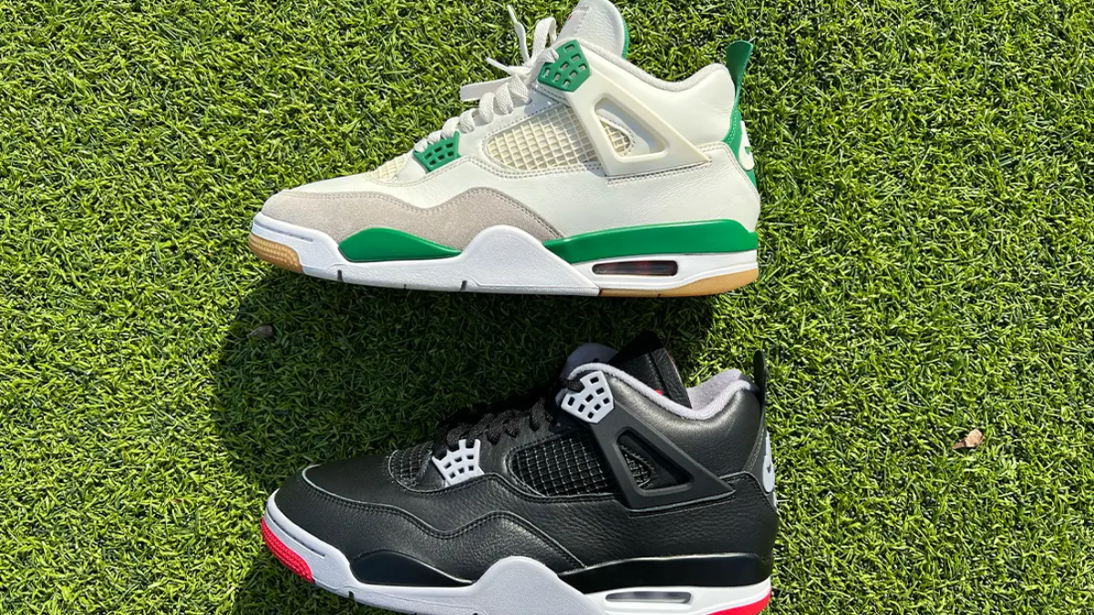 So sanh Air Jordan 4 'Bred Reimagined' va Nike SB X Air Jordan 4