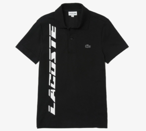 Ao Lacoste Regular Fit Branded Pique 'Black' PH9643-031