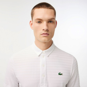 Ao Lacoste Sport Textured Breathable Golf Polo 'White' DH6844-001